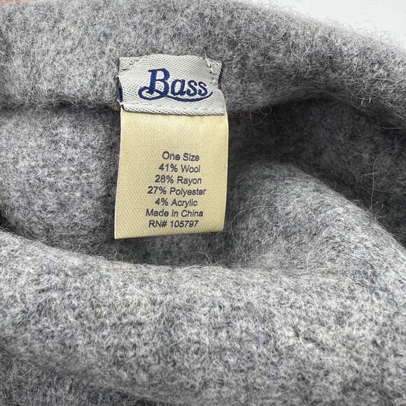 Vintage Bass Wool Beret Gray Dark Academia Military - Picture 3 of 8